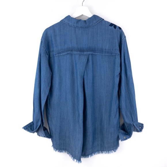 B I L L Y   T • Raw Hem Embroidered Button Down - Picture 3 of 6